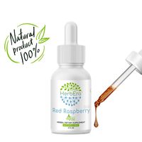 Red Raspberry B60 Alcohol-Free Herbal Extract Tincture, Super-Concentrated Organic Red Raspberry (Rubus idaeus) (2 fl oz)