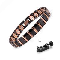 MGlooks Personality Magnetic Bracelets for Men and Women, Adjustable Ceramic Bracelet for Arthritis Pain Relief Anti-Fatigue
