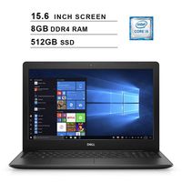 2019 Newest Dell Inspiron 15 3583 15.6 Inch Laptop (Intel 4-Core i5-8265U up to 3.9GHz, 8GB DDR4 RAM, 512GB SSD, Intel UHD 620, WiFi, Bluetooth, HDMI, Windows 10, Black) (Renewed)