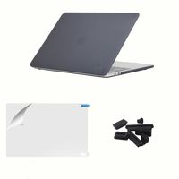 eoqo MacBook Pro 13" Case,Plastic Hard Case Shell Cover with Screen Protector,Anti-Dust Plug for Newest MacBook Pro 13 inch with/Without Touch Bard(2016 & 2017 Release) (Black)