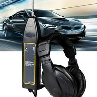 Electronic Stethoscope Earphone Leak Detector Water Pipe Detection Equipment Kit Noise Finder Diagnostic Listening Device Machine with Long/Short Probe