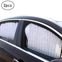 ZATOOTO Car Side Window Sun Shade - Silver (2 Pcs) Magnetic Baby Sunshades Car Window Curtain Keeps Cooler Privacy Screen for Sleeping