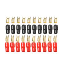 MonkeyJack 10 Pairs 4 AWG Power Ground Wire Connectors Assortment Crimp Fork Terminals