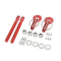 uxcell Red Aluminum Alloy Mount Bonnet Hood Pin Lock Latch Kit for Racing Car Truck