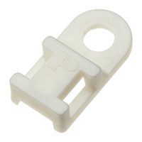 Panduit TA1S8-M69 4-Way Tie Anchor Mount, Screw Applied, Flame Retardant Nylon 6.6, Indoors Environment, #8 Screw Mounting Method, Natural, 0.17" Hole Diameter (Pack of 1000)
