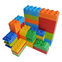 YHW CMKidz Large Building Bricks, 50 Pieces Blocks Set, 8 Classic Shapes, Compatible with Major Brands, for Kids, Toddler, Multiple Colors...
