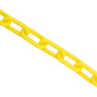 BIS Plastic Chain Links in Yellow - 2in x 125ft Yellow Chain for Crowd Control, Halloween Chains, Prop Chains