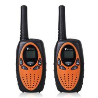 YETION Walkie Talkies 2 Pack Long Range Distance 2 Way Radio 22 Channel UHF Built-in Microphone Walkies Talky For Kids(Orange)