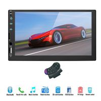 Ljnuanrg 7 inch Double Din Full Touch LCD Screen Car MP5 Player The Latest Version Upgrade Bluetooth MP5/4/3 Player FM Stereo Radio Video Audio with Remote Control (Without Camera) (Black)