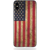 MightySkins Skin Compatible with Apple iPhone Xs Max - Vintage Flag | Protective, Durable, and Unique Vinyl Decal wrap Cover | Easy to Apply, Remove, and Change Styles | Made in The USA