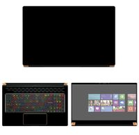Decalrus - Protective Decal Black Skin Sticker for MSI GS75 Stealth (17.3" Screen) case Cover wrap MSgs75_17-90