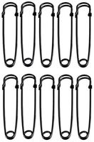 Sea Star 30pcs Black 2inch Steel Safety Pins - Blankets, Skirts, Kilts, Crafts (2inch, Black)