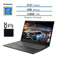 2019 Newest Lenovo 15.6" Laptop Computer, Intel Pentium Gold 5405U, 2.3GHz, 4GB DDR4 RAM, 128GB SSD, WiFi, Bluetooth, USB 3.1, HDMI, Windows 10 w/ Hesvap Accessories