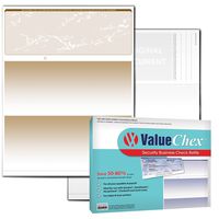 ValueChex Check Paper - Blank Check Stock - Business Check On Top, Secure Tan, 110 Count (VS10-0101)