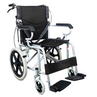 wheelchair Lightweight Folding Transport, Ultra Light Manual Medical, Small Travel Trolley,Suitable for The Elderly and Disabled