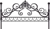 Omega Queen of Hearts Vinyl Headboard Decal - Large - Black