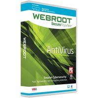 Webroot Internet Security with Antivirus Protection Software | 3 Device | 1 Year Subscription | PC/Mac CD with Keycard