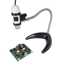 Dino-Lite AM2111-MS22B - 10x-50x, 230x - 640x480 Pixels - Handheld Digital USB Microscope, Integrated 4 LED illumination - Gooseneck Stand