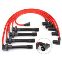 OCPTY New Set of 5 Spark Plug Ignition Wires Fit for 1992-2002 Honda Accord/Civic/Civic del Sol Compatible with OEM: HD9002