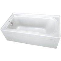 PROFLO PFS6032LSKWH 60" x 32" Soaking Bath Tub with Integral Skirt and Left Hand Drain - EasyCare Acrylic