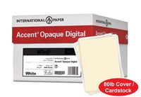 Accent Opaque Cream Colored Cardstock Paper, 80lb Cover, 216 gsm, 8.5x11 card stock, 8 Reams / 2,000 Sheets - Heavy Cardstock with Super Smooth Finish (121978C)