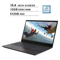 Lenovo IdeaPad S340 Newest 15.6 Inch Premium Laptop - Intel Quad-Core i5-8265U up to 3.9GHz, Intel UHD 620, 12GB DDR4 RAM, 512GB M.2 SSD, WiFi, Bluetooth, HDMI, Windows 10, Black