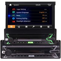 Car Stereo Autoradio Single DIN in-Dash AM/FM Radio Receiver with 7-Inch Flip-Out Touchscreen Monitor and USB/SD Input/GPS Navigation/Bluetooth/MP5 Player/Wireless Remote Control