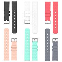 RuenTech Compatible with Garmin Vivomove Band Replacement Silicone Watch Band (20mm Width) Straps for Vivomove Premium / Classic / Sport Smartwatch (6-pack)