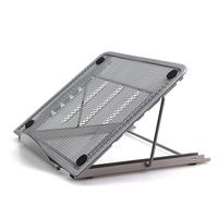 Youdepot Mesh Ventilated Adjustable Laptop Stand for Laptop/Notebook/iPad/Tablet and More (Silver Gray)