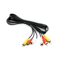 Pasow 3 RCA Cable Audio Video Composite Male to Male DVD Cable (6 Feet)