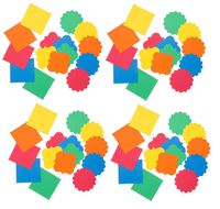 Card Stock Value Pack Die Cut Shapes in Yellow, Green, Orange, Red, Blue - 60 Count (5.45 Inches Each)