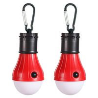 Doukey LED Camping Light [2 Pack] Portable LED Tent Lantern 4 Modes for Backpacking Camping Hiking Fishing Emergency Light Battery Powered Lamp for Outdoor and Indoor (Red)