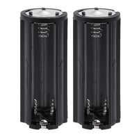 uxcell 2PCS 3x1.5V AAA Series Connection Plastic Black Cylinder Battery Storage Holder Case Adapter