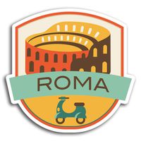 2 x 10cm Roma Italy Rome Travel Vinyl Stickers - Sticker Laptop Luggage #19544 (10cm Wide)