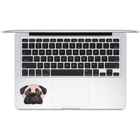 FINCIBO 2.5 x 2.5 inch Pug Puppy Removable Vinyl Decal Stickers for iPad MacBook Laptop (Or Any Flat Surface) - MacBook Trackpad Keyboard