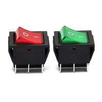 Gikfun Boat Rocker Switch DPDT Red Green Indicator Light 2 Positions 6 Pin KCD4 AE1019
