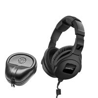 Sennheiser HD 300 Pro Collapsible High-End Monitoring Headphone + SLAPPA SL-HP-07 HardBody PRO Headphone Case