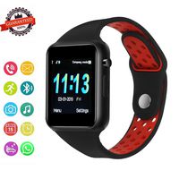SUNETLINK Bluetooth Smart Watch with Touch Screen, Android Watch Phone Fitness Tracker with SIM/SD Card Slot, Water Resistance Smart Watches for Women Men (Red)