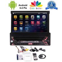 Eincar Single Din Android 9.0 OS Pie Car Stereo 7'' Capacitive Touch Screen in Dash GPS Navigation Headunit Support Detachable Face Panel/SWC/WiFi/AM FM Radio/Screen Mirror