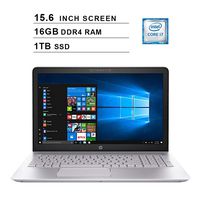 2019 HP Pavilion 15.6 Inch HD SVA Laptop (Intel Core i7-7500U up to 3.5 GHz, 16GB RAM, 1TB SSD, Intel HD Graphics 620, DVD, Bluetooth, WiFi, HDMI, Windows 10) (Renewed)