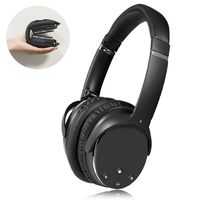 Active Noise Cancelling Bluetooth Headphones, Hi-Fi Deep Bass Headphones with Memory-Protein Earmuffs, Wireless Over Ear Headsets with Microphone for TV, Cell Phones, PC, Airplane (Black)