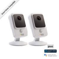Q-See 4K Ultra HD Wi-Fi Cube Camera 2 Pack, Works with Alexa, Indoor, Night Vision Standalone Camera, White (QCW4K1MCW-2)