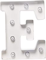 Darice White Metal Marquee Letter - E - 9.87" Tall, White Finish