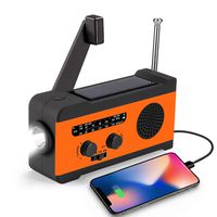 CrazyFire Emergency Radio,NOAA Weather Radio with LED Flashlight,SOS Alarm 2000mAh Phone Charger,Hand Crank Radio for Hurricanes,Storms and Earthquakes