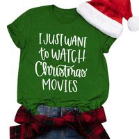 Winsummer Christmas Movie T-Shirt Women Christmas Shirt Funny Cute Graphic T-Shirt Short Sleeve Tees Tops T Shirt