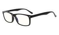 Computer Glasses Men UV420 Protection Transparent Lens Reading Glasses Women 0.00x in Black