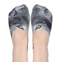 Wolf Oil Painting Slogans Womens Athletic Non Slip Ankle Compression Low Cut Loafer Socks For Yoga Train Hiking Cycling Running Sports Soccer