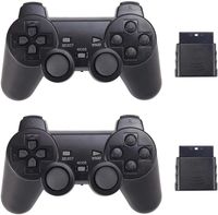 Wireless Controller for PS2 Playstation 2 Dual Shock 2 (Black and Black)