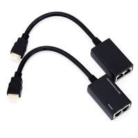 Tihebeyan HDMI Extender Cable, up to 1080p HDMI Receiver&Sender Over RJ45 CAT6 CAT5e LAN Ethernet Balun Repeater Extender