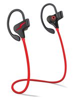 Bluetooth Headphones Sports Wireless Earbuds Sweatproof Headset Magnetic Attraction Stereo Earphones for Running Workout Gym Noise Cancelling Proshine(Red)